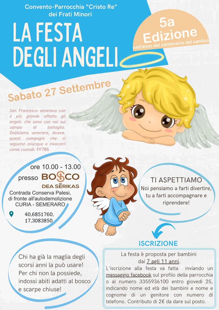 Locandina della Festa degli Angeli